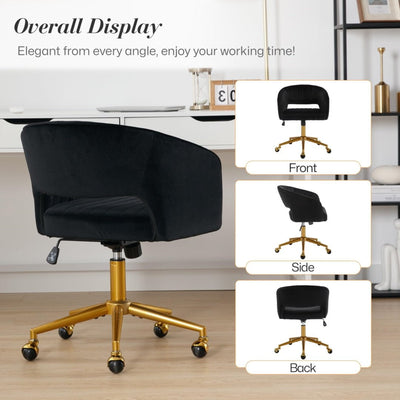 Velvet Home Office Chair- Black Payday Deals