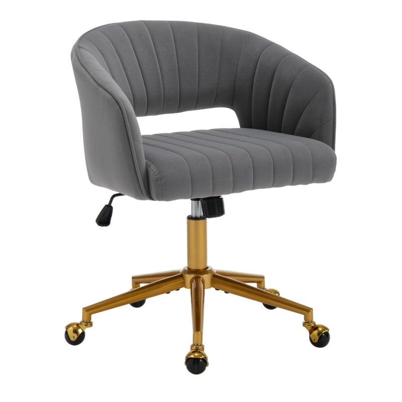 Velvet Home Office Chair- Grey Payday Deals