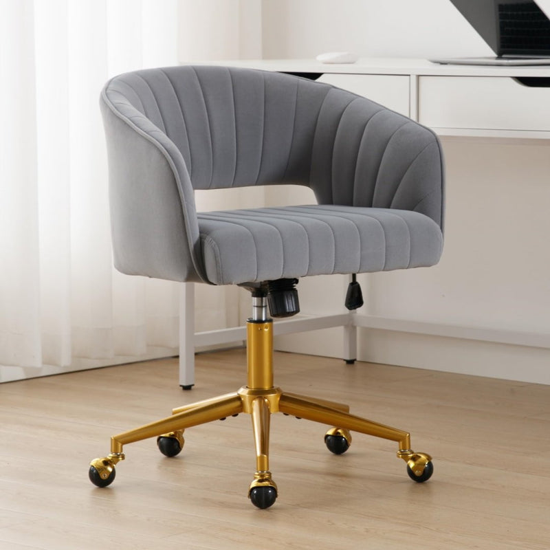 Velvet Home Office Chair- Grey Payday Deals