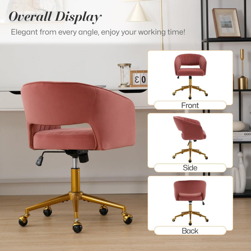 Velvet Home Office Chair- Rose Payday Deals