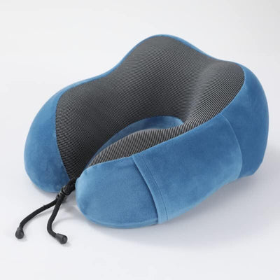 Velvet Memory Foam Neck Pillow Breathable for Travel Soft U Shaped Safety Payday Deals