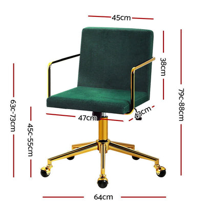 Velvet Office Chair Swivel Desk Chair Armchair Height Adjustable Computer Chairs Payday Deals