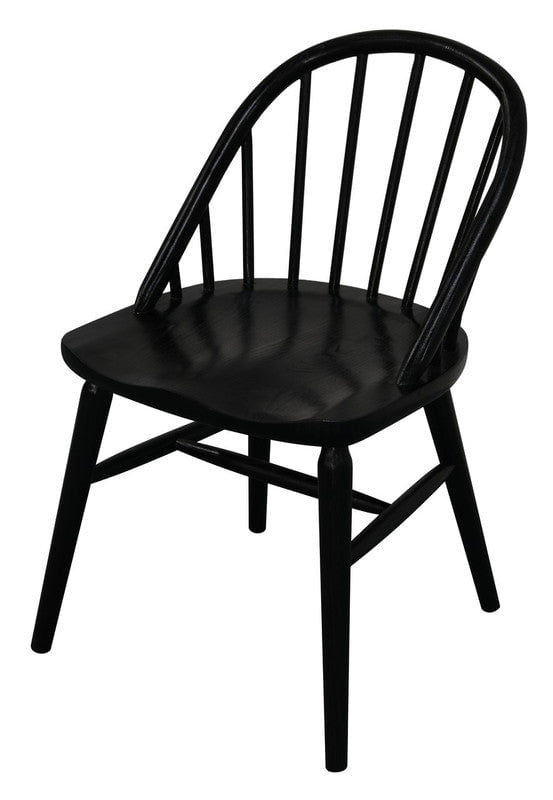 Vera Solid Oak Dining Chair - Set of 2 (Black) Payday Deals