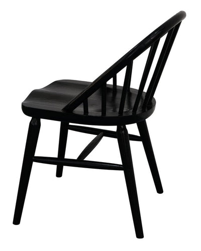 Vera Solid Oak Dining Chair - Set of 2 (Black) Payday Deals