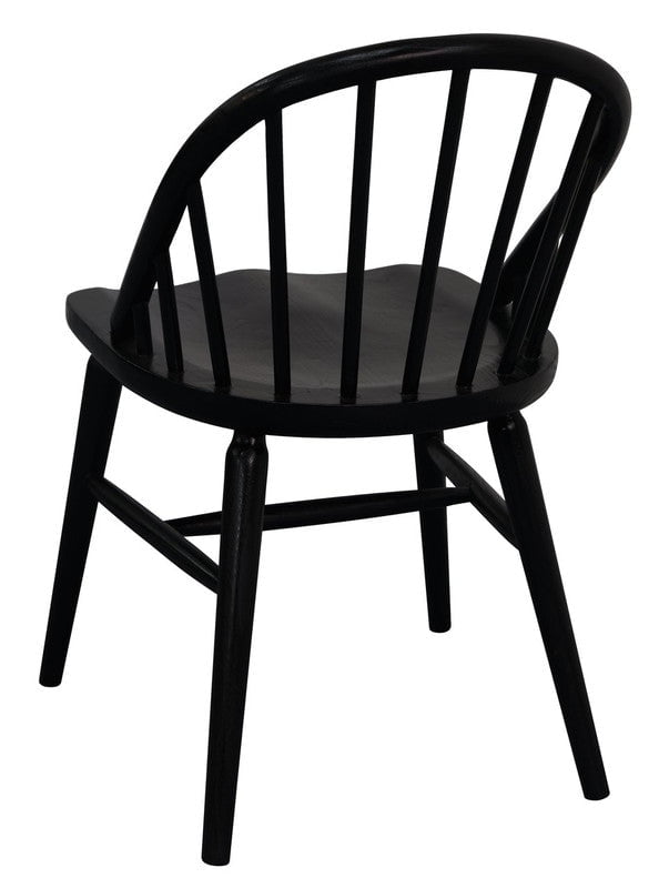 Vera Solid Oak Dining Chair - Set of 2 (Black) Payday Deals