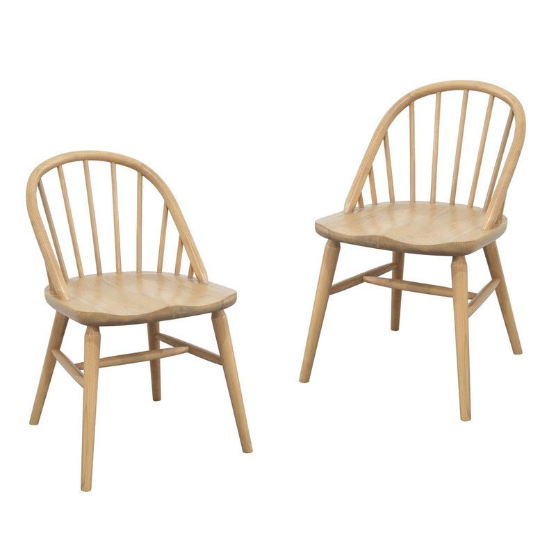 Vera Solid Oak Dining Chair - Set of 2 (Natural) Payday Deals