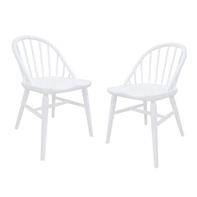 Vera Solid Oak Dining Chair - Set of 2 (White) Payday Deals