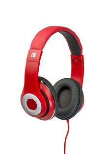 VERBATIM Over-Ear Stereo Headset - Red Headphones - Ideal for Office, Education, Business, SME, Suitable for PC, Laptop, Desktop Payday Deals