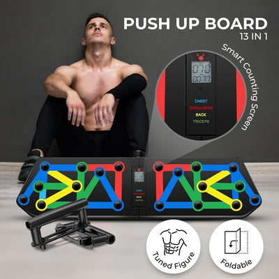 VERPEAK 13 in 1 Foldable Push Up Board (Black) VP-PUB-100-XW Payday Deals