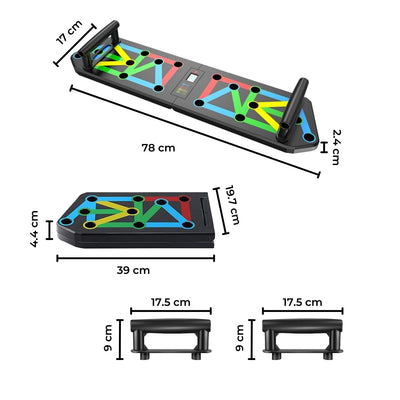 VERPEAK 13 in 1 Foldable Push Up Board (Black) VP-PUB-100-XW Payday Deals