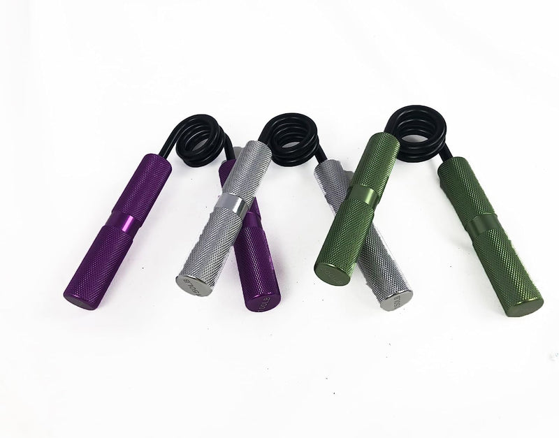 VERPEAK 3 Pack Metal Hand Grip Strengthener Set with Carry Bag (100lb Purple, 150lb Silver, 200lb Green) VP-HG-101-BT Payday Deals