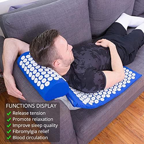 Verpeak Acupressure Mat & Pillow & Bag Blue VP-MT-132-OTI Payday Deals