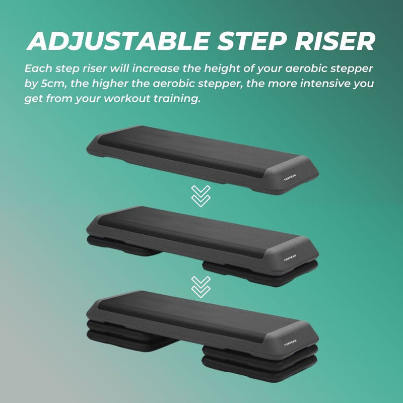 VERPEAK Aerobic Step Riser 4pcs Black VP-AS-109-AC Payday Deals