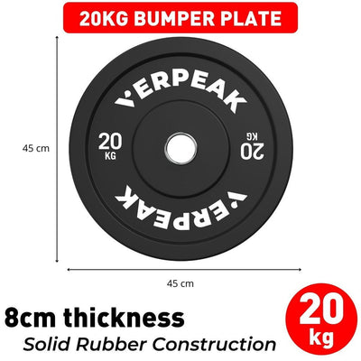 VERPEAK Black Bumper weight plates-Olympic (15kgx1) VP-WP-102-FP / VP-WP-102-LX Payday Deals