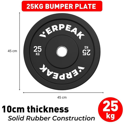 VERPEAK Black Bumper weight plates-Olympic (15kgx1) VP-WP-102-FP / VP-WP-102-LX Payday Deals