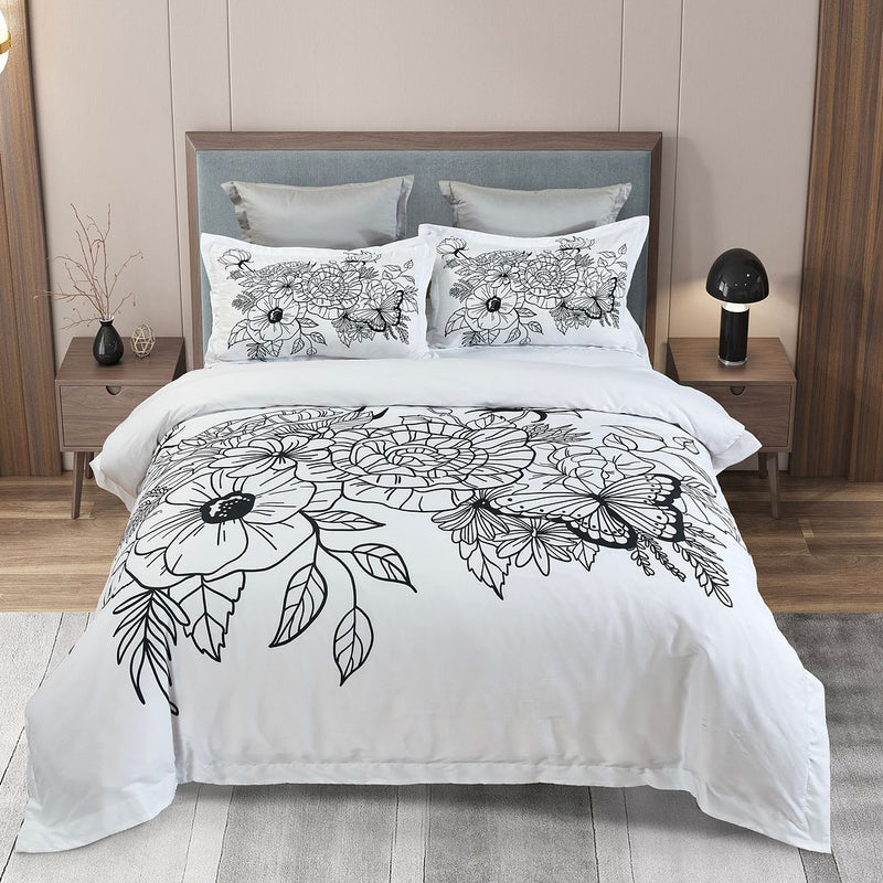 Viene Floral Quilt Cover Set - King Size Payday Deals