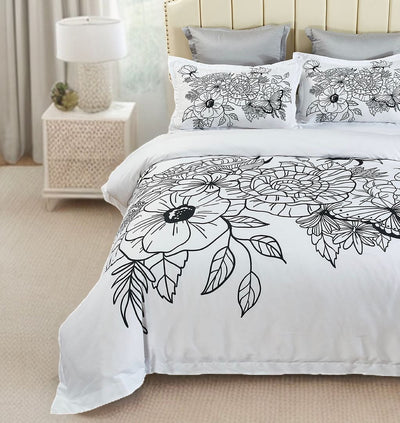 Viene Floral Quilt Cover Set - King Size Payday Deals