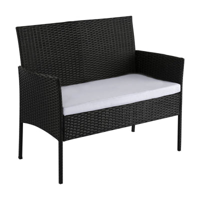 Ville 4-Seater PE Wicker Outdoor Lounge Sofa Set Payday Deals