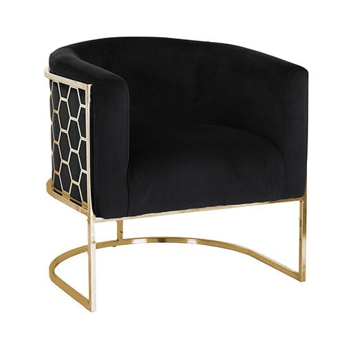 Vinatge Arm Chair Black Velvet Payday Deals