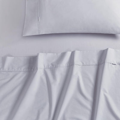 Vintage Washed 100% Cotton Sheet Set with 2 Pillowcases - Silver - King Single Payday Deals