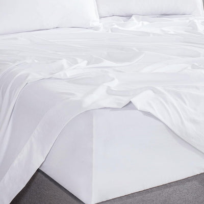 Vintage Washed Microfibre Sheet Set with 1 Pillowcase - White - King Single Payday Deals