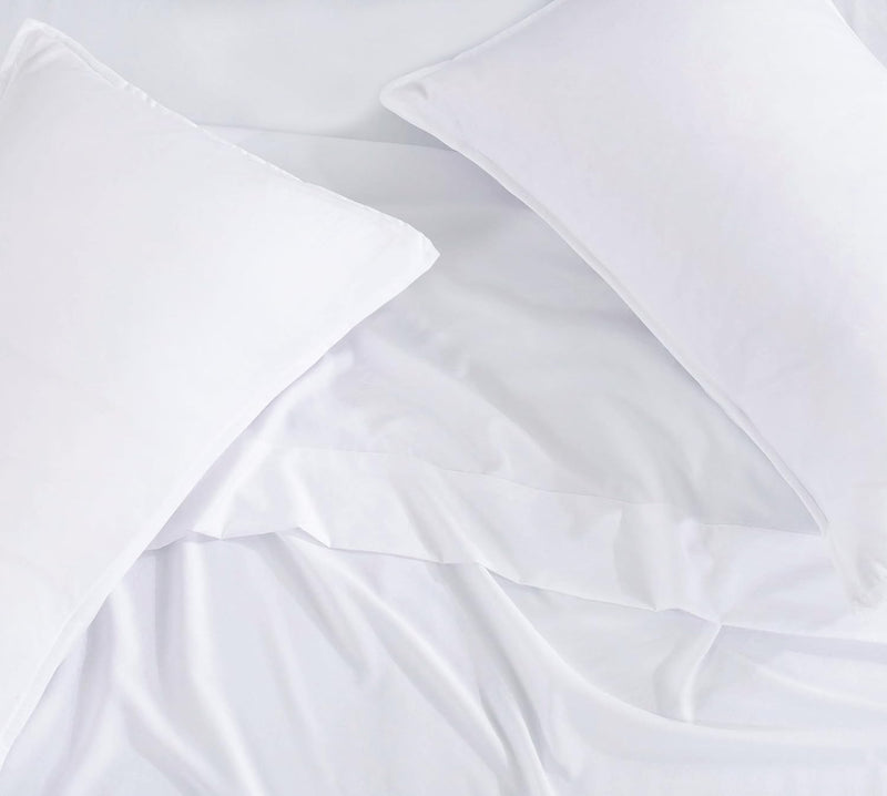 Vintage Washed Microfibre Sheet Set with 2 Pillowcases - White - King Payday Deals