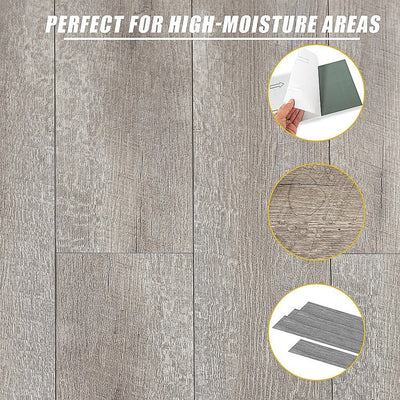 Vinyl Floor Tiles Self Adhesive Flooring Maple Wood Grain 16 Pack 2.3SQM Payday Deals