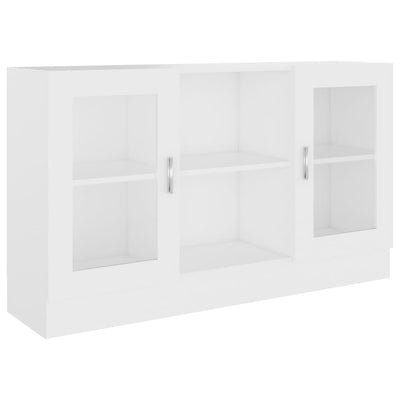 Vitrine Cabinet White 120x30.5x70 cm Engineered Wood Payday Deals