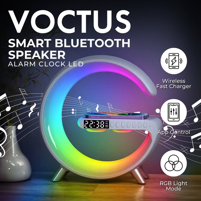 VOCTUS 5 in 1 Bedside Table Lamp with 15W Quick Wireless Charger (White) VT-WC -101-NH Payday Deals