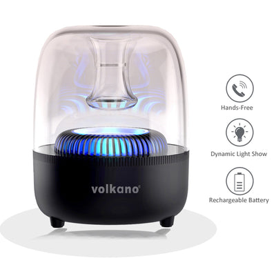 Volkano Wireless Rechargeable Bluetooth Speaker LED Portable TWS Stereo FM USB/TF/AUX Payday Deals