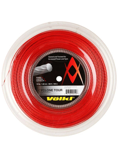 Völkl Cyclone Tour 200m Reel Tennis Racquet Strings 18g / 1.20mm - Red Payday Deals