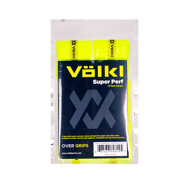 Volkl Super Perf 12 Pack Over Grips Tennis Bulk - Neon Yellow Payday Deals