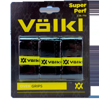 Volkl Super Perf Over Grip Overgrip Tennis Squash Badminton - 3 Pack - Black Payday Deals