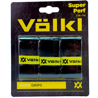 Volkl Super Perf Over Grip Overgrip Tennis Squash Badminton - 3 Pack - Black Payday Deals