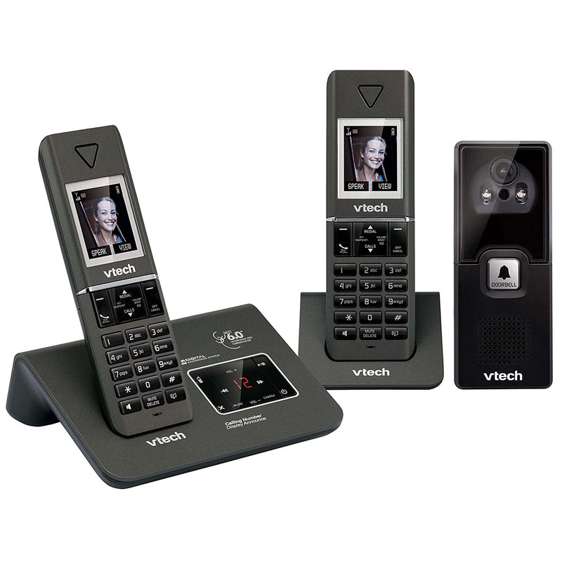 VTech 15951 Twin DECT 6.0 Cordless Home Phone w Video Doorbell Answering Machine Payday Deals