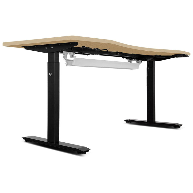 WalkingPad C2 Treadmill + ErgoDesk Automatic Standing Desk 1500mm in Oak/Black + Cable Management Tray Payday Deals