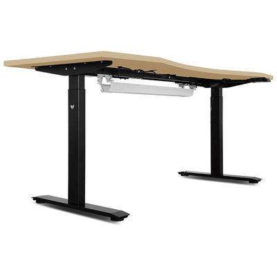 WalkingPad C2 Treadmill + ErgoDesk Automatic Standing Desk 1800mm in Oak/Black + Cable Management Tray Payday Deals