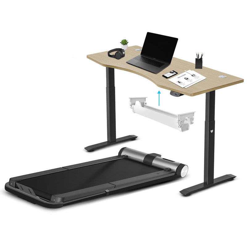 WalkingPad MC21 with Dual Motor Automatic Standing Desk 150cm in Oak and Cable Management Payday Deals