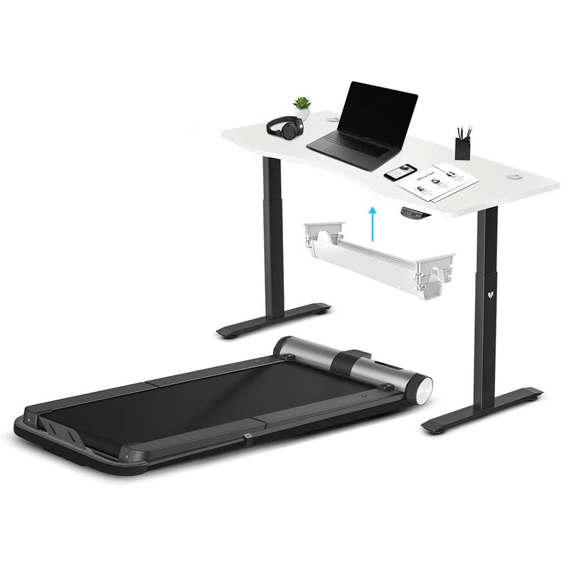 WalkingPad MC21 with Dual Motor Automatic Standing Desk 150cm in White and Cable Management Payday Deals