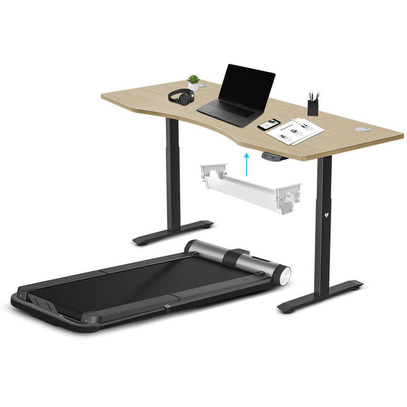 WalkingPad MC21 with Dual Motor Automatic Standing Desk 180cm in Oak and Cable Management Payday Deals