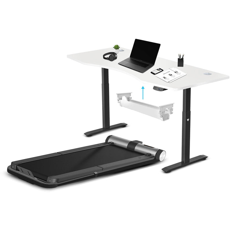 WalkingPad MC21 with Dual Motor Automatic Standing Desk 180cm in White/Black and Cable Management Payday Deals