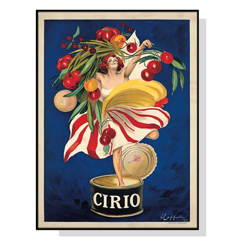 Wall Art 100cmx150cm Cirio By Leonetto Cappiello Black Frame Canvas Payday Deals