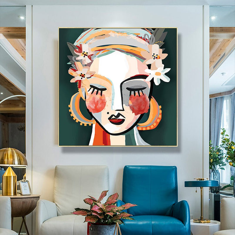 Wall Art 40cmx40cm Sophie II Gold Frame Canvas Payday Deals