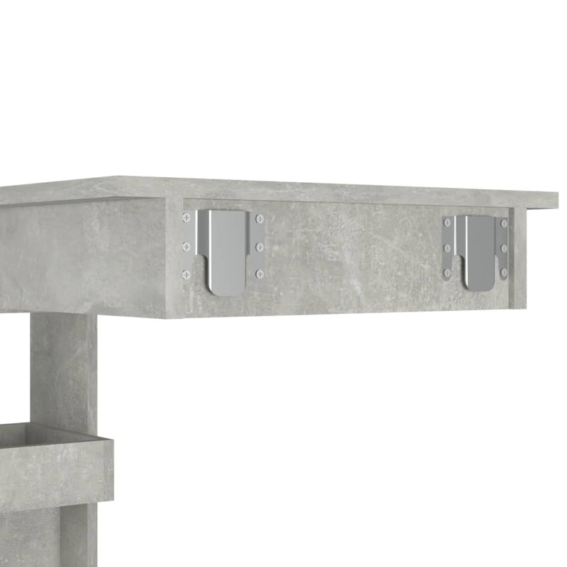 Wall Bar Table Concrete Grey 102x45x103.5 cm Engineered Wood Payday Deals