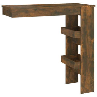 Wall Bar Table Smoked Oak 102x45x103.5 cm Engineered Wood Payday Deals