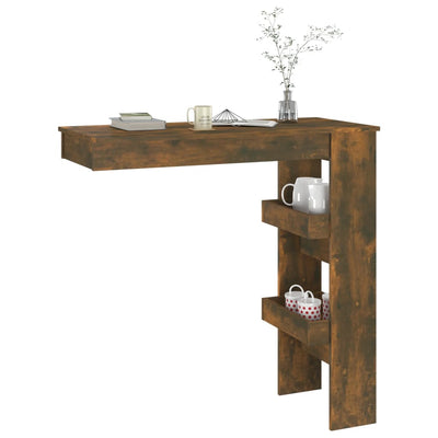 Wall Bar Table Smoked Oak 102x45x103.5 cm Engineered Wood Payday Deals