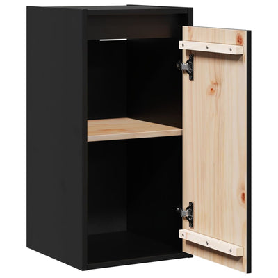 Wall Cabinet Black 30x30x60 cm Solid Wood Pine Payday Deals