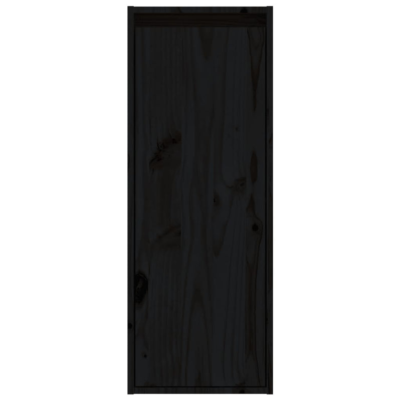 Wall Cabinet Black 30x30x80 cm Solid Wood Pine Payday Deals