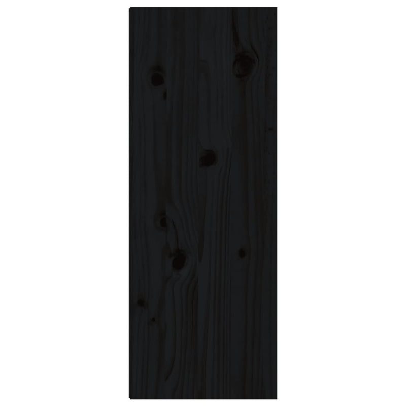 Wall Cabinet Black 30x30x80 cm Solid Wood Pine Payday Deals