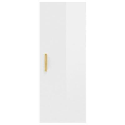 Wall Cabinet High Gloss White 34.5x34x90 cm Engineered Wood Payday Deals